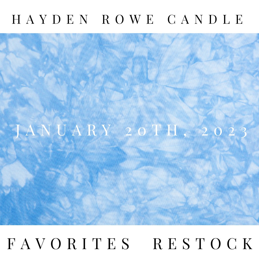 Favorites Restock - January 20th – Hayden Rowe Candle Co.