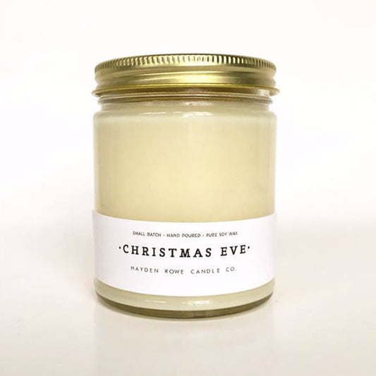 Christmas Eve Soy Candle Hayden Rowe Candle Dye Free Balsam Cedar Spice Holiday