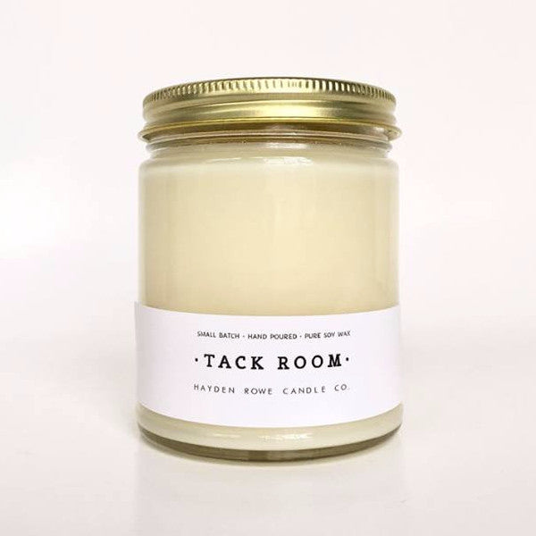 Tack Room Scented Soy Candle Hayden Rowe Candle Leather Mahogany Horses Equestrian